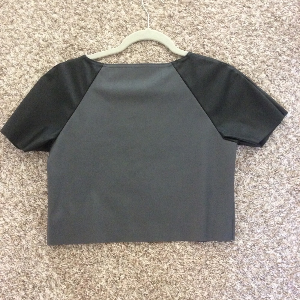 Blackmilk faux leather top